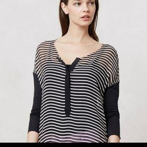 Go silk stripe silk blouse